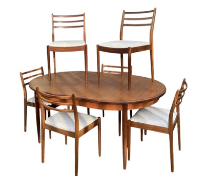 Lot 25 - G PLAN; a mid century teak oval extending...