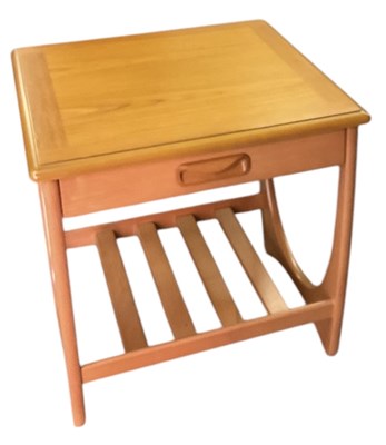 Lot 88 - G PLAN; a modern teak single drawer side table,...