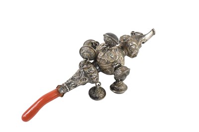 Lot 1056 - A 19th century hallmarked silver and coral...