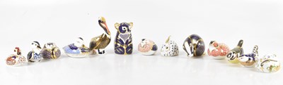 Lot 1473 - ROYAL CROWN DERBY; thirteen animal form...