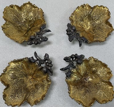 Lot 1009 - An unusual set of four electroplated gilded...