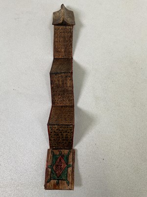 Lot 17 - An unusual Sumatran folding book, set with...