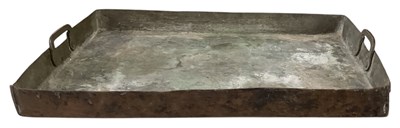 Lot 349 - A 19th century rustic twin handled rectangular...