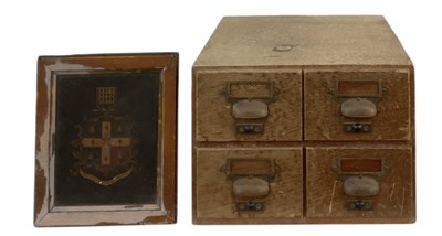 Lot 350 - A late 19th century family coat of arms, with...