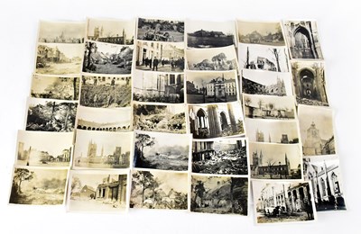 Lot 501 - Forty WWI French black and white photographs...