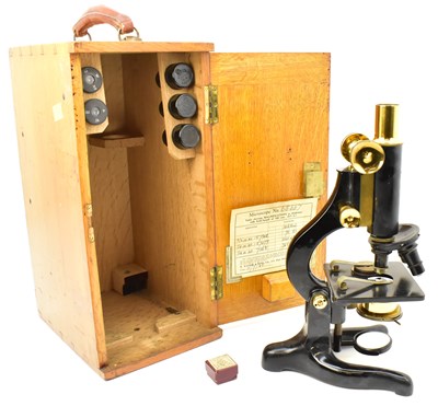 Lot 466 - W WATSON & SONS LTD; a Kima student microscope...