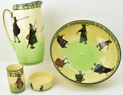 Lot 547 - ROYAL DOULTON; a four piece Isaac Walton...