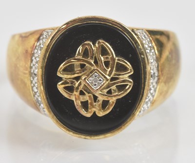 Lot 1273 - BROOKS & BENTLEY; a Celtic warrior signet ring,...