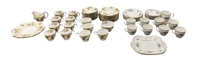 Lot 526 - SHELLEY; a part tea service, decorated in the '...