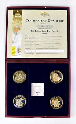 Lot 694 - WINDSOR MINT; four 24ct gold plated...