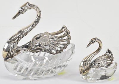Lot 1212 - An 800 grade hallmarked silver mounted cut...
