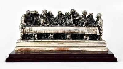Lot 742 - A resin loaded 930 silver figure group of 'The...