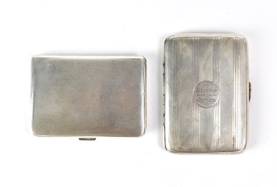 Lot 720 - A George V hallmarked silver cigarette case,...