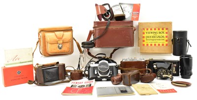 Lot 378 - Four vintage cameras comprising an Asahi...