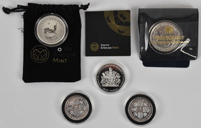 Lot 1545 - A group of encapsulated silver coins...