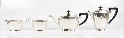 Lot 1515 - ELKINGTON & CO; a silver plated four piece tea...