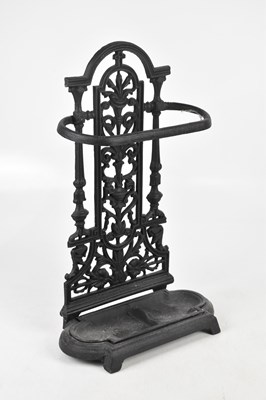 Lot 1476 - A Victorian style cast metal stick stand with...