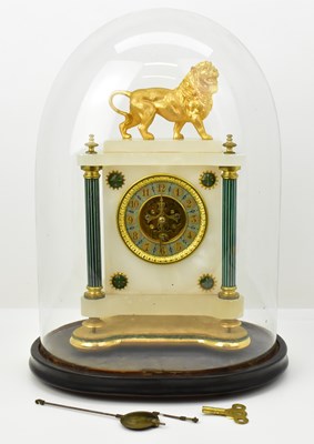 Lot 125 - A 19th century French mantel clock, with...
