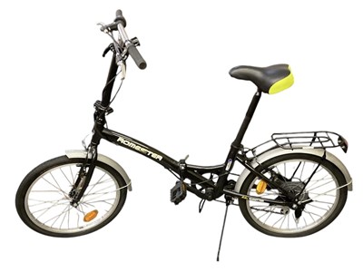 Lot 506 - ROMESTER; a city folding bicycle in black and...