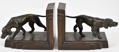 Lot 634 - A pair of early 20th century Art Deco bronze...