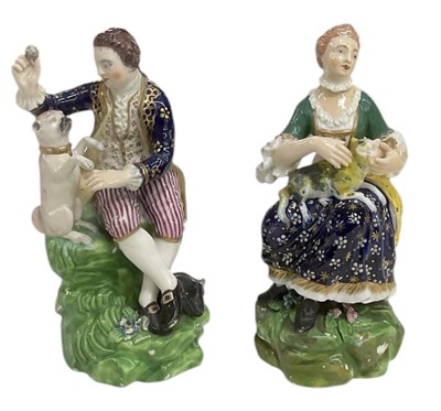 Lot 538 - Two 19th century Derby porcelain figures...