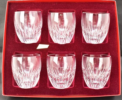 Lot 602 - BACCARAT; a boxed set of six crystal tumblers...