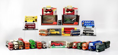 Lot 375 - A collection of diecast vehicles, mainly buses,...