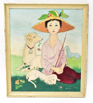Lot 497 - Six pictures and prints, comprising an...