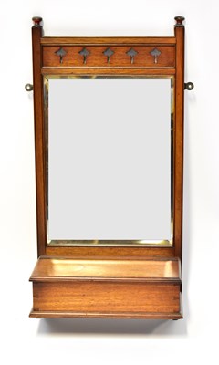 Lot 78 - A Victorian wooden framed mirror with bevelled...