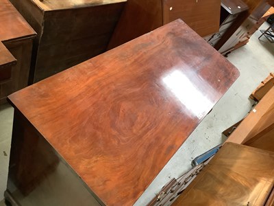 Lot 36 - A Victorian mahogany chest of two-over-three...