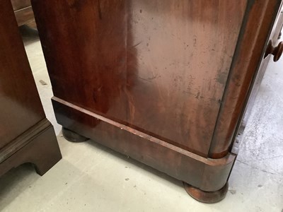 Lot 36 - A Victorian mahogany chest of two-over-three...