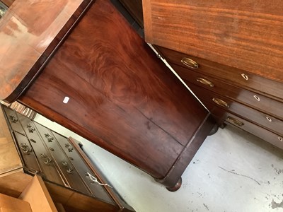 Lot 36 - A Victorian mahogany chest of two-over-three...