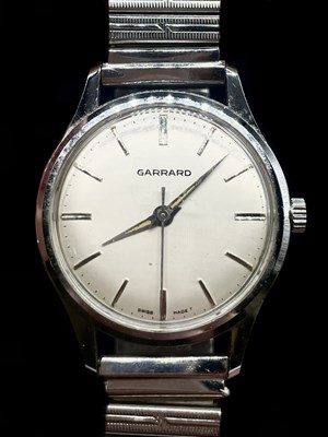 Lot 1354 - GARRARD; a gentleman's vintage stainless steel...