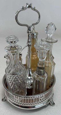 Lot 1031 - A Victorian hallmarked silver cruet frame,...