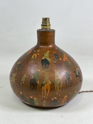 Lot 550 - An unusual painted and lacquered globular...