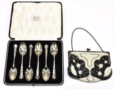 Lot 2104 - A cased set of six George V hallmarked silver...