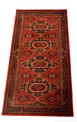 Lot 155 - ROYAL KESHAN; a contemporary Soumac red ground...
