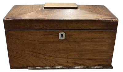 Lot 366 - A late 19th century rosewood sarcophagus form...