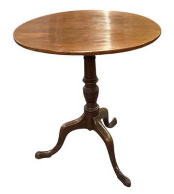 Lot 75 - A late 19th century mahogany tripod oval...