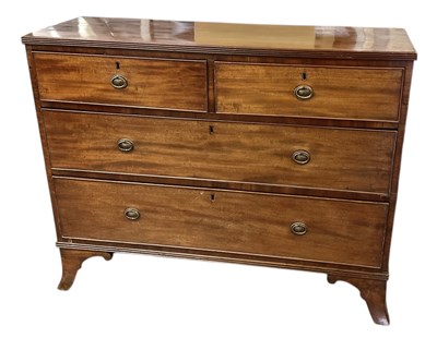 Lot 31 - A late 19th century mahogany chest of two...