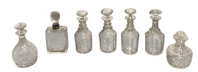 Lot 604 - A George V hallmarked silver mounted cut glass...