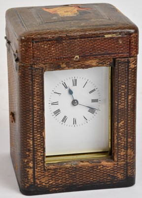 Lot 124 - An early 20th century brass cased carriage...