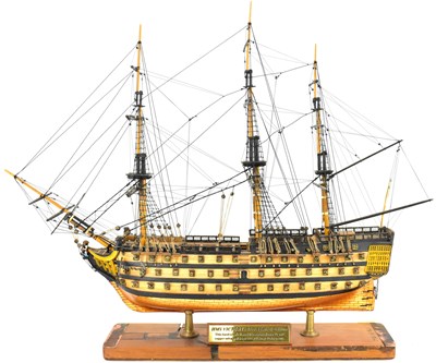 Lot 315 - Two model ships comprising 'HMS Victory, the...