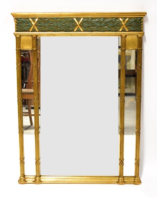 Lot 120 - A contemporary gilt framed rectangular wall...
