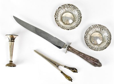 Lot 736 - A matched pair of Victorian hallmarked silver...