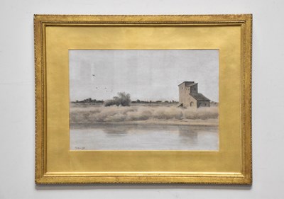Lot 434 - JOSEPH KNIGHT (1837-1909); pastel, rural...