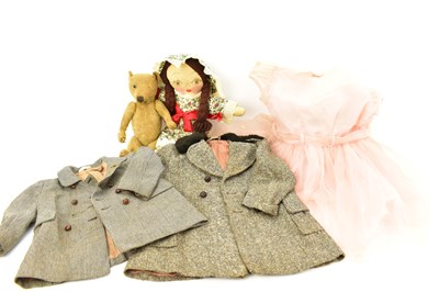 Lot 384 - A vintage mohair teddy bear, with vertical...