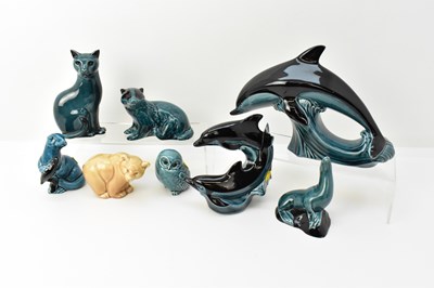 Lot 280 - POOLE POTTERY; eight ornamental pottery...