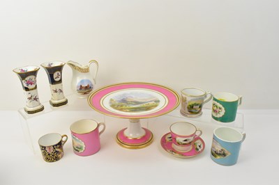 Lot 294 - A quantity of Victorian hand painted porcelain...