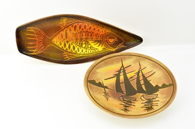 Lot 277 - POOLE POTTERY; two 'Aegean' pattern items,...